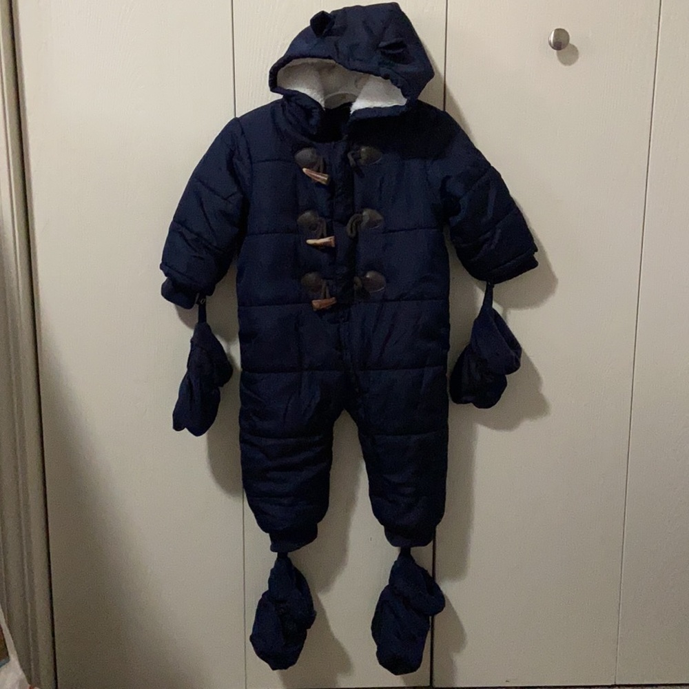 The Children’s Place Navy Blue Puffer Snowsuit